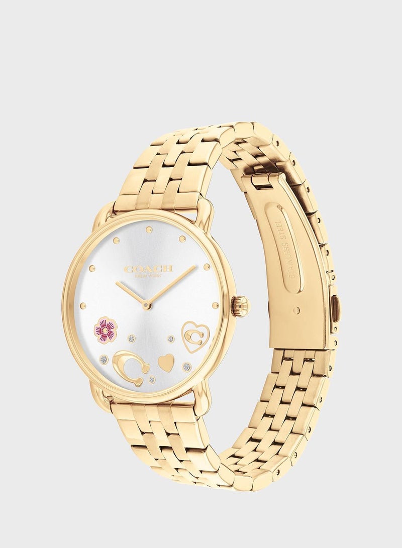COACH 2-Hand Elliot Collection Quartz Movement Watch For Women With Gold-Tone Stainless Steel Bracelet - 14504349 - Image 3