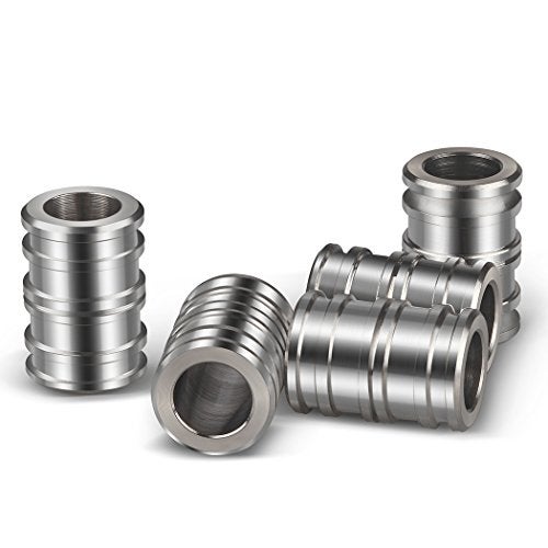 TI-EDC Titanium Lanyard Beads, Long Knife and Zipper Pull Dagger Paracord Beads, Pack of 5 (14mm/0.55”) - Image 1