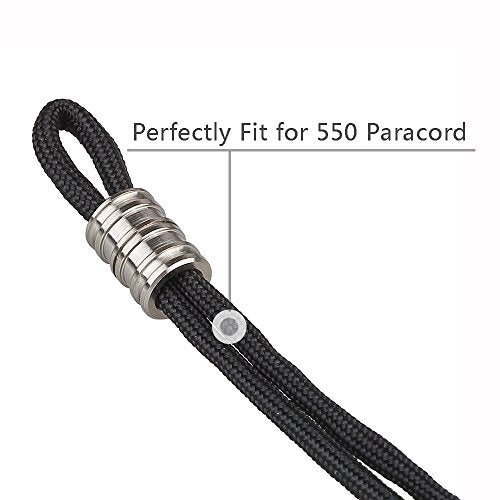 TI-EDC Titanium Lanyard Beads, Long Knife and Zipper Pull Dagger Paracord Beads, Pack of 5 (14mm/0.55”) - Image 2