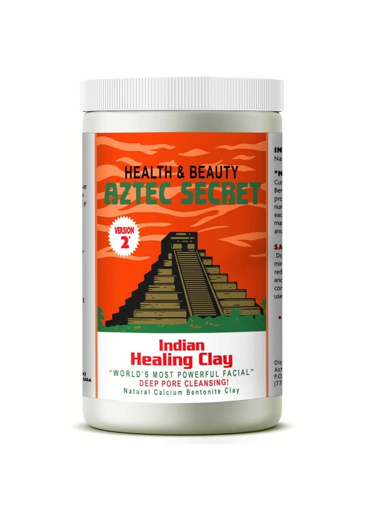 Aztec Secret – Indian Healing Clay 2 lb – Deep Pore Cleansing Facial & Body Mask – The Original 100% Natural Calcium Bentonite Clay – New Version 2