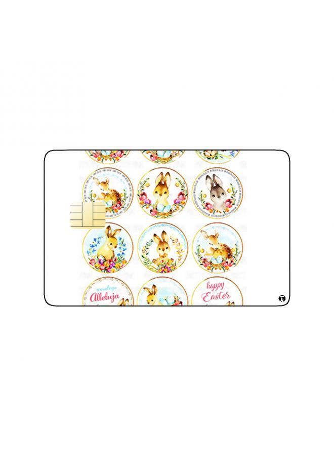 RKN PRINTED BANK CARD STICKER Cute Rabbits And Deers Drawing - Image 2