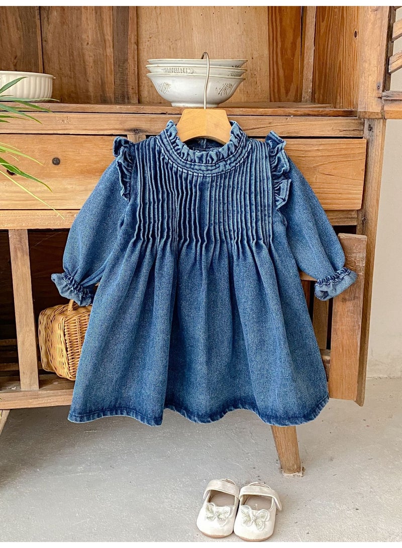 بافانو فساتين كاجوال للبنات الرضع فساتين كاجوال 1-4 سنوات ملابس الربيع الربيعية القابلة للتنفس - Image 4