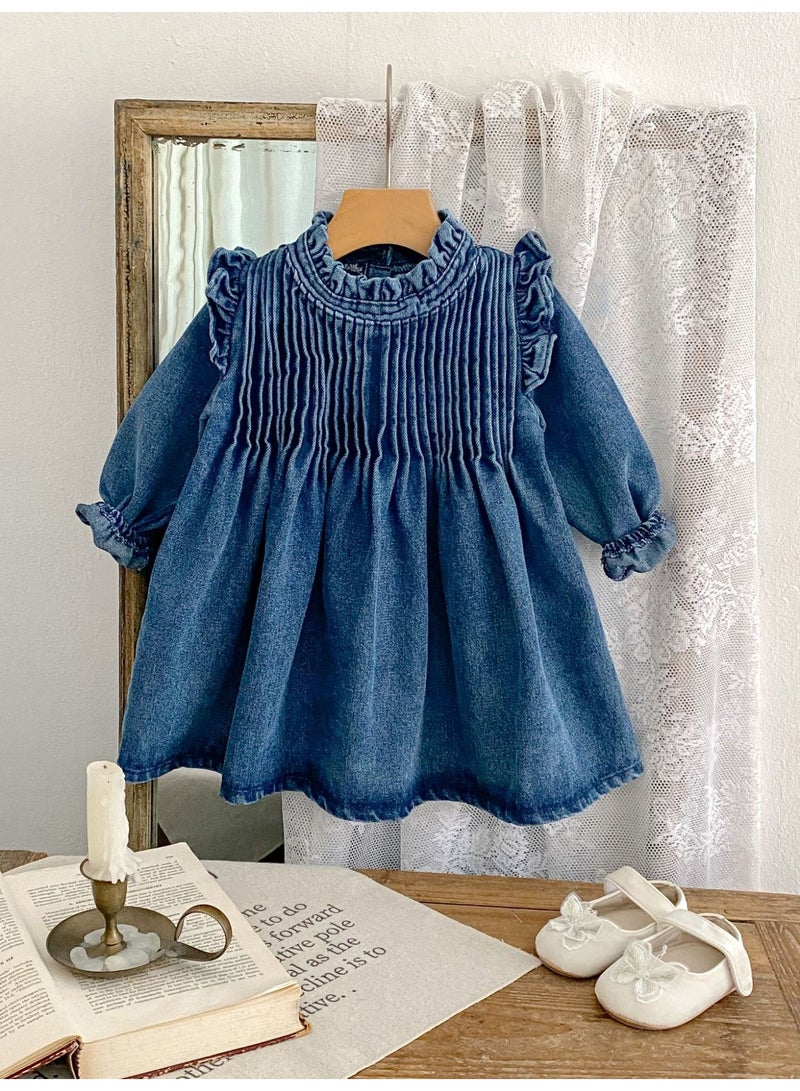 بافانو فساتين كاجوال للبنات الرضع فساتين كاجوال 1-4 سنوات ملابس الربيع الربيعية القابلة للتنفس - Image 5