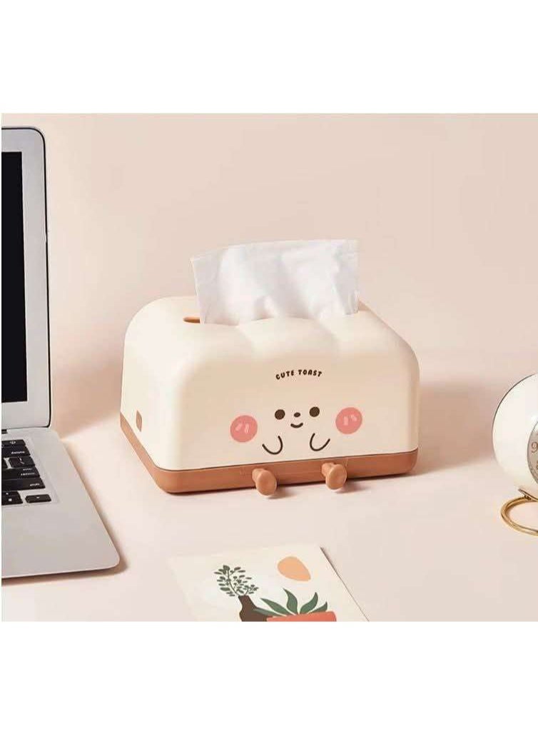 RokShop Modern Tissue Paper Box – Decorative Tissue Holder (Vanilla White) - Image 1