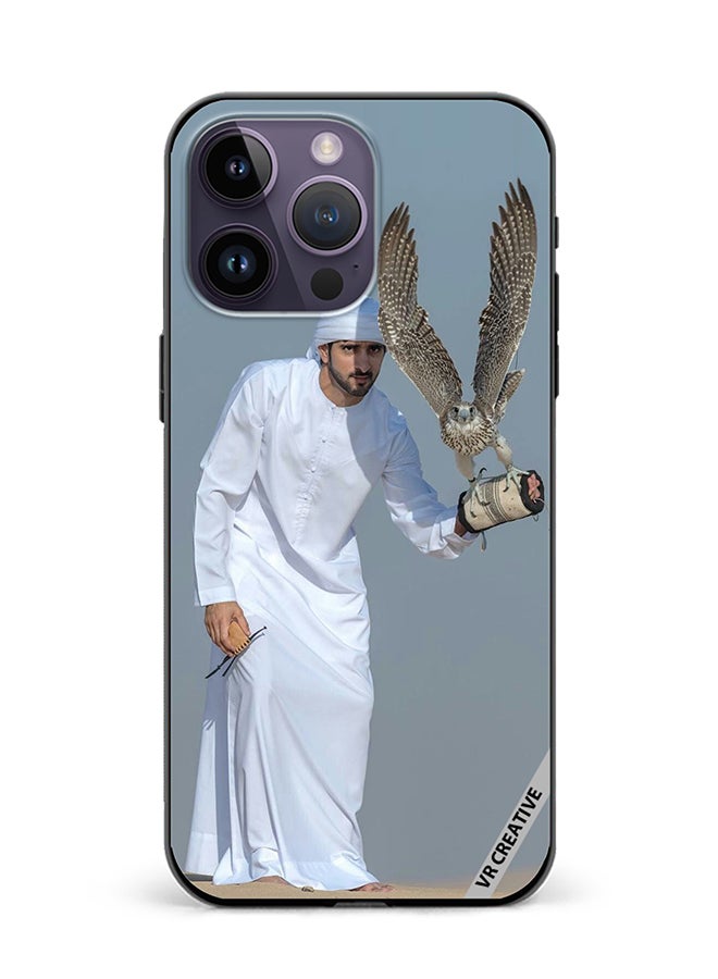 VR CREATIVE Protective Case Cover For Apple iPhone 15 Pro Max Sheikh Hamdan Flying Eagle Design Multicolour - Image 1