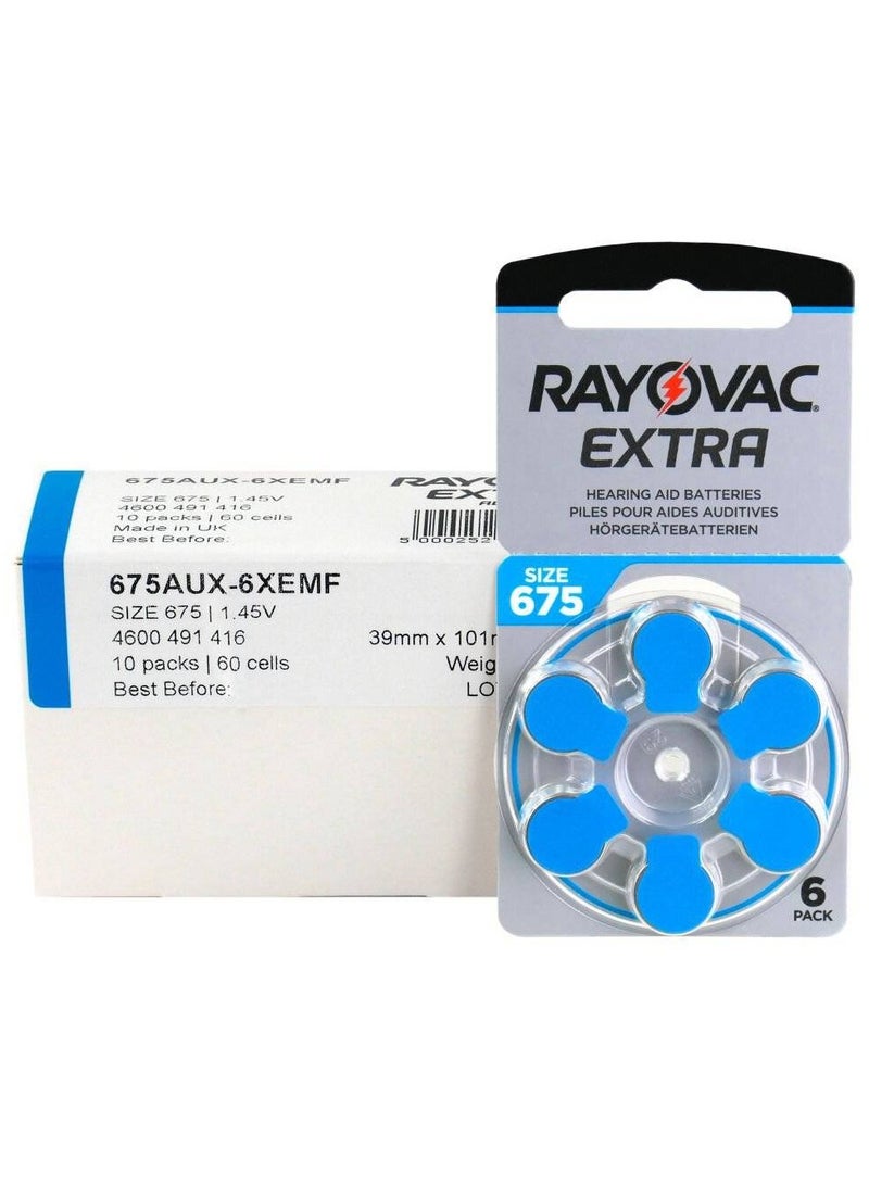 Rayovac Rayovac Extra (Size 675) Hearing Aid Batteries Zinc-Air 0% Mercury - 60 Pieces  - Image 1