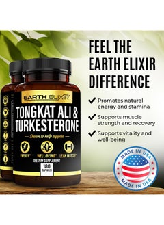 Earth Elixir Turkesterone 1000Mg And Tongkat Ali 400Mg Supplement (180 Capsules) - Made In Usa - Max Purity - Tongkat Ali Extract And Turkesterone Supplement For Men - Zero Fillers - Non-Gmo - pzsku/ZDBF2002654E9F64FC93EZ/45/_/1728309201/c6293195-4c2f-49ac-9453-ccc5588d7108