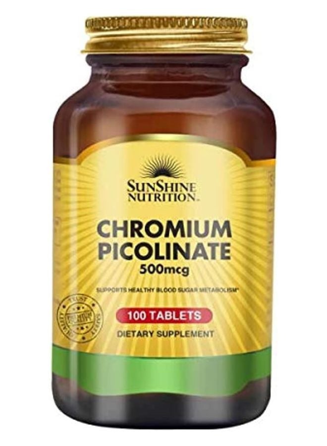 SUNSHINE NUTRITION Chromium Picolinate 500Mcg 100 Tablets