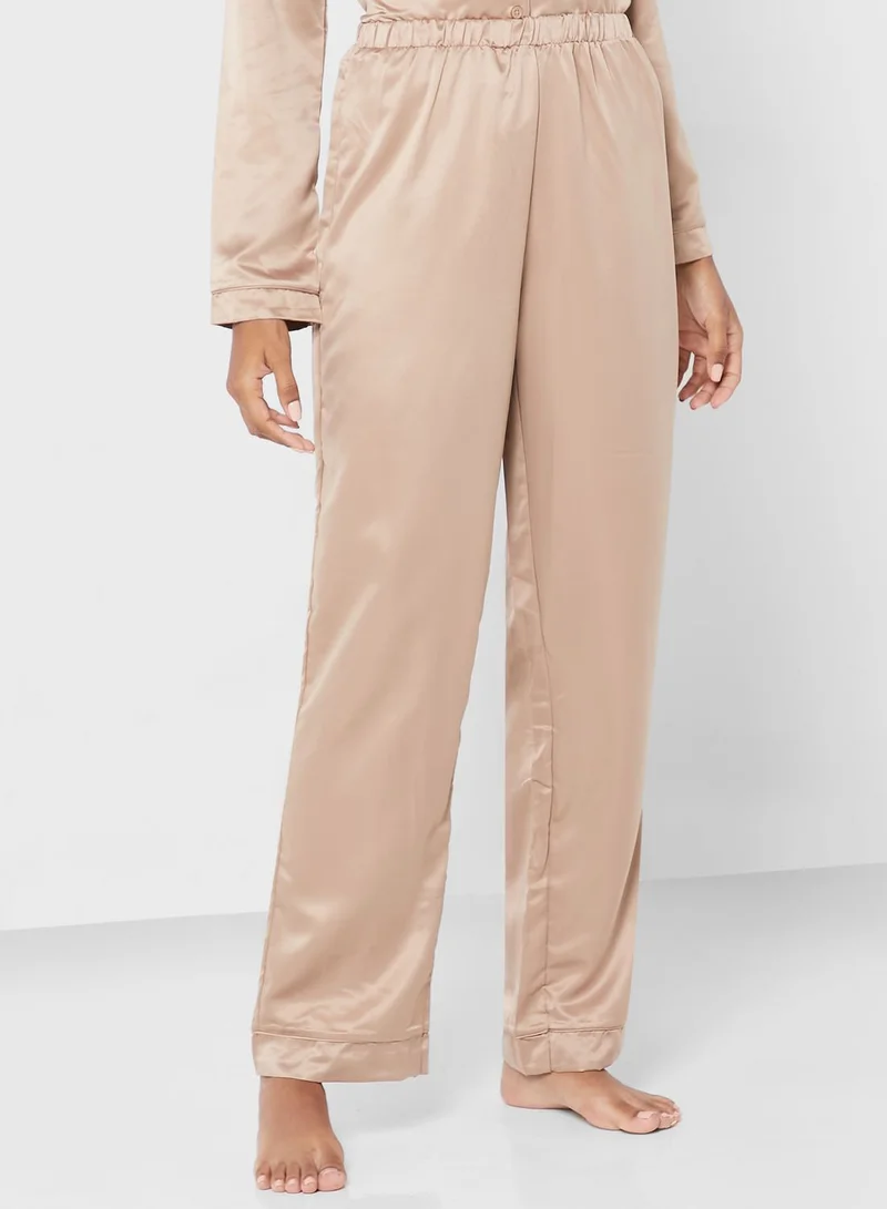 Loungeable Button Detail Shirts & Pyjama Set