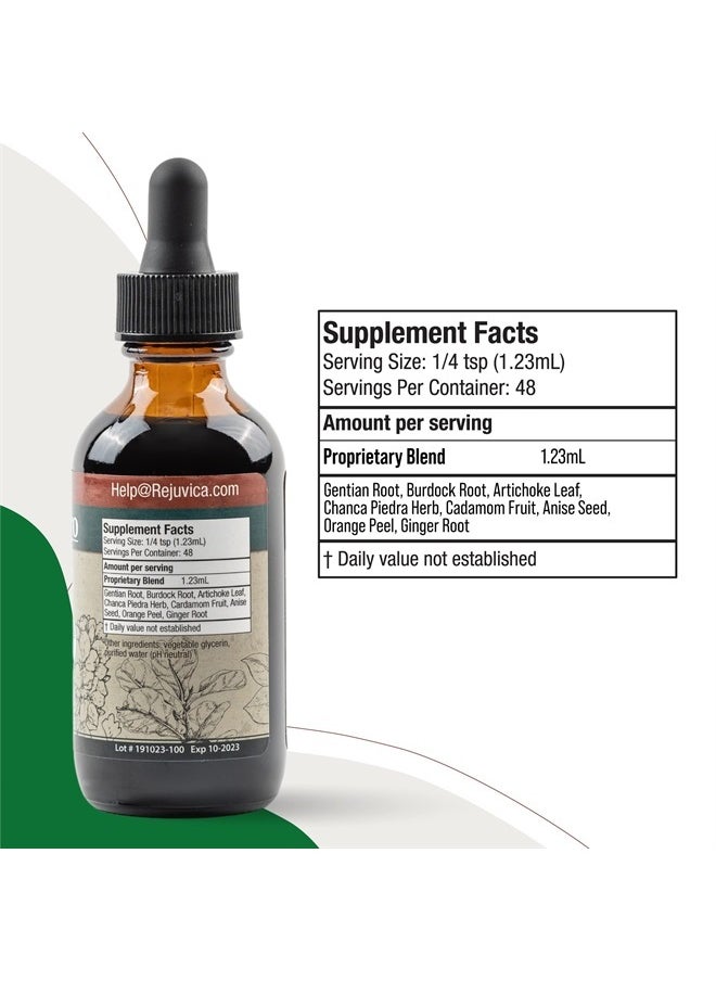Rejuvica Health - DigestaPro - Advanced Digestive Bitters Supplement - Liquid Delivery for Better Absorption - Gentian, Artichoke, Burdock, Chanca Piedra, Ginger & More! … - Image 1