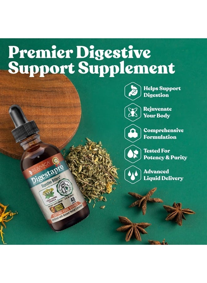 Rejuvica Health DigestaPro - Advanced Digestive Bitters Supplement - Liquid Delivery for Better Absorption - Gentian, Artichoke, Burdock, Chanca Piedra, Ginger & More! …  - Image 2