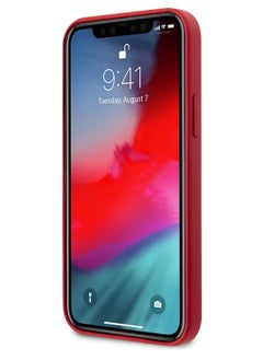 U.S. Polo Assn. iPhone 12 / 12 Pro Hard Case 6.1inch Liquid Silicone with Vertical Logo / Shock Resistant / Dirt Proof - Red  - Image 3