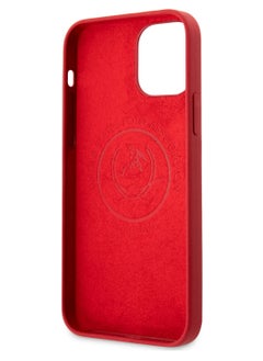 U.S. Polo Assn. iPhone 12 / 12 Pro Hard Case 6.1inch Liquid Silicone with Vertical Logo / Shock Resistant / Dirt Proof - Red  - Image 5