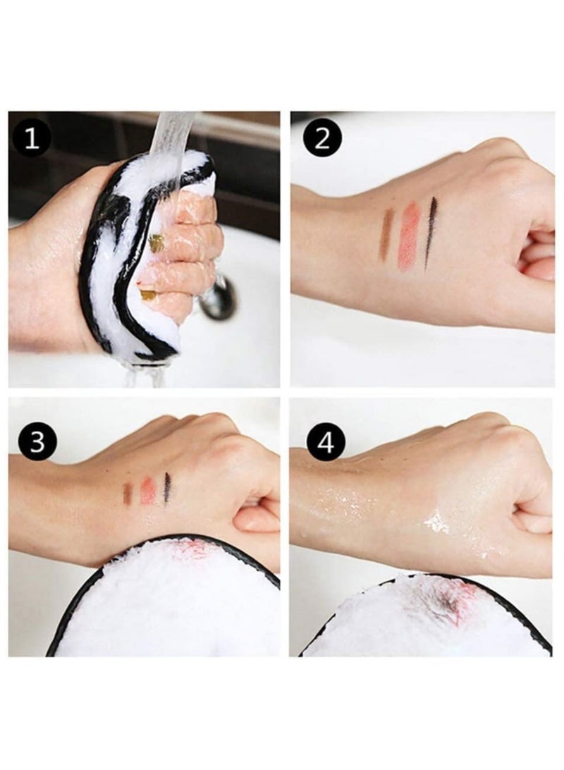 Wownect (Pack of 3) Reusable Makeup Remover Pads  Washable Microfiber Facial Cleansing Puffs, Ultra-Soft, Eco-Friendly, Suitable for All Skin Types, Machine Washable Cloth, Hot Pink - Image 2