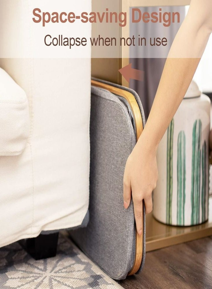 Loquat Laundry Basket Hamper with Lid Removable Inner Bag Standing 100L Large Capacity Foldable Dirty Clothes Container Bin Grey for Home Bathroom Kitchen - Image 5