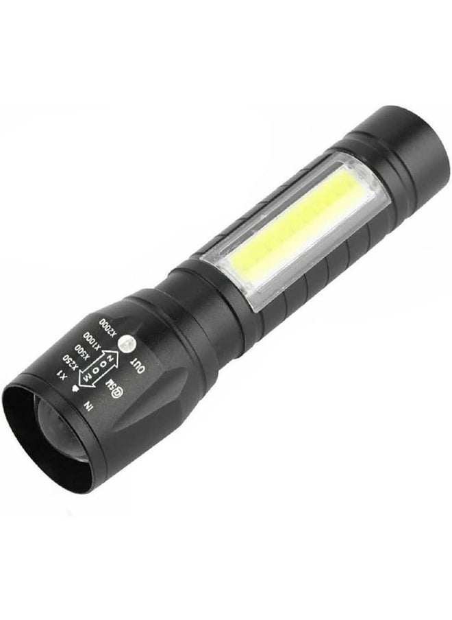 Generic Emergency flashlight Portable USB Rechargeable LED Flashlight Built-In Battery Tactical Torch Flashlights 3 Modes Work Light Emergency Lanterna  - Image 1