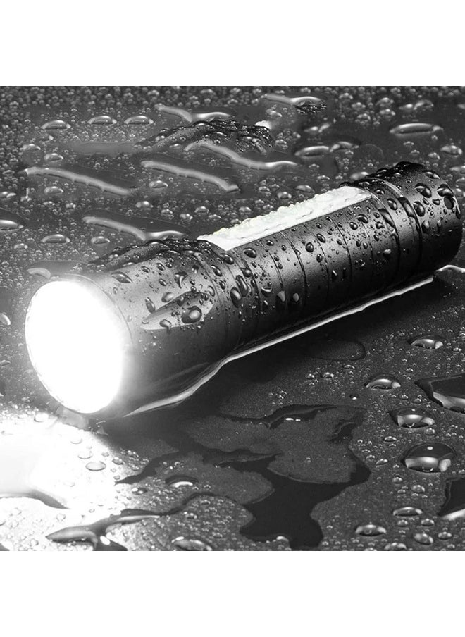 Generic Emergency flashlight Portable USB Rechargeable LED Flashlight Built-In Battery Tactical Torch Flashlights 3 Modes Work Light Emergency Lanterna  - Image 2