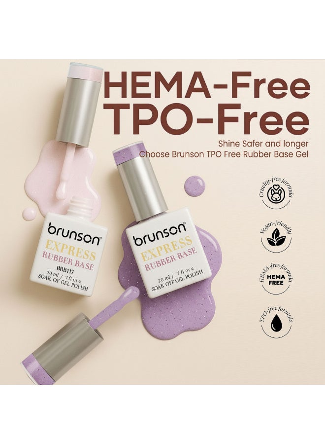 brunson TPO free Rubber Base Gel polish 20ml Soak Off Base Coat for Nail Strengthening Long Lasting Gel Polish Base for Chip Free Shine Brittle Nails UV Rubber base Russian manicure Non Yellowing salon manicure - Image 2