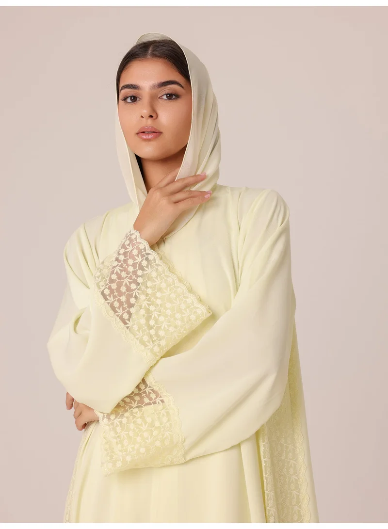 اكسا عباية دانتيل شروق الشمس