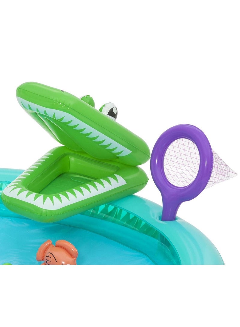 Bestway Embark on an exciting water adventure with the Bestway H2OGO Crocodile Cove Play Center! (2.24 m x 1.81 m x 72 cm) - Image 4