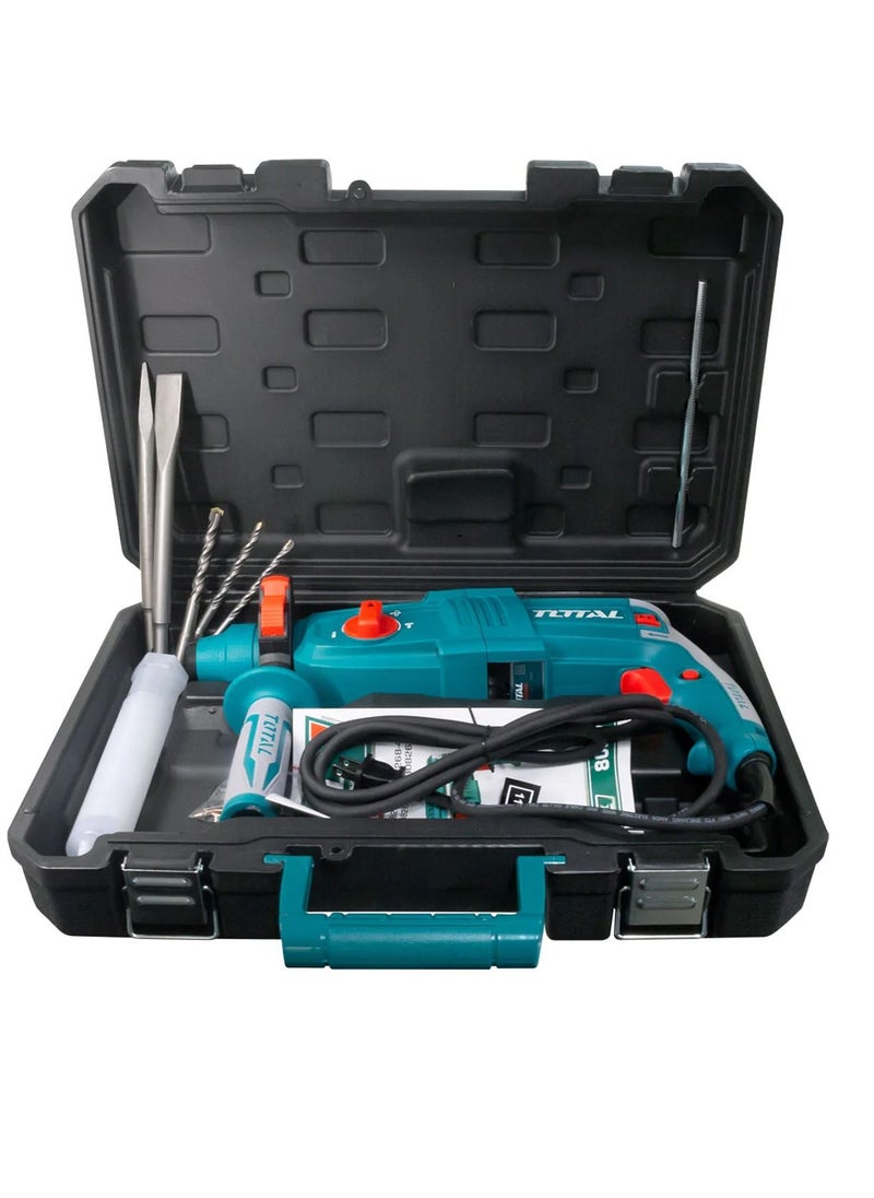 TOTAL - TOTAL 800 W Rotary Hammer Drilling machine and Tool Accessories Set 220-240V - Image 1