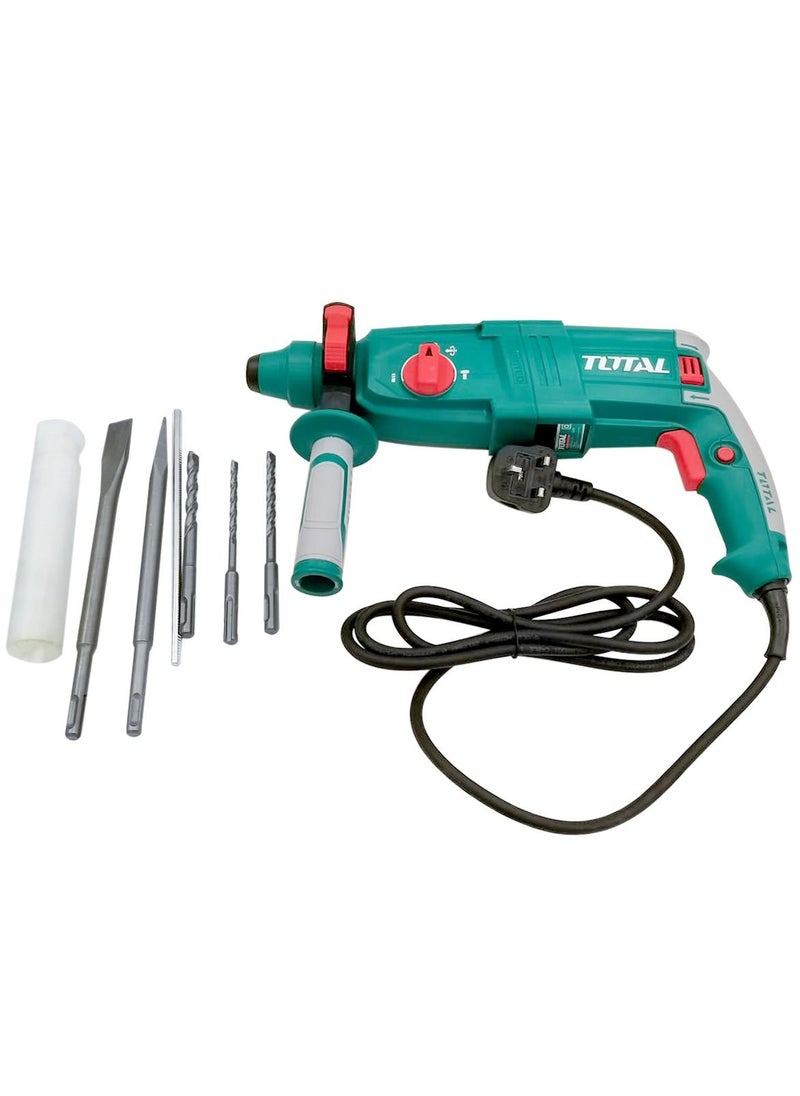 TOTAL - TOTAL 800 W Rotary Hammer Drilling machine and Tool Accessories Set 220-240V - Image 1