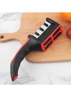 MMG 3 in 1 Knife Sharpener with 3 Stages, Handheld Knife Sharpener Helps Repair, Restore, Polish Blades, Including Straight, Serrated Blades and Scissors  - Image 4