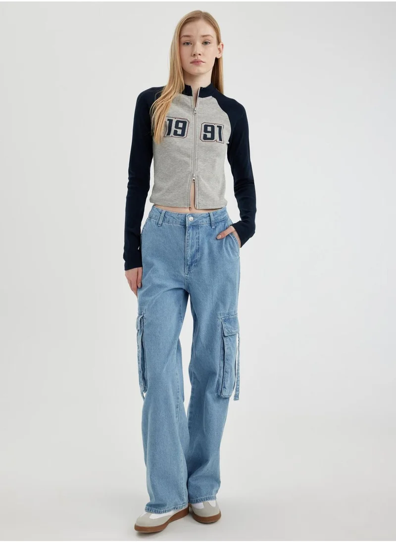 DeFacto Slim Fit Crew Neck Camisole Cardigan