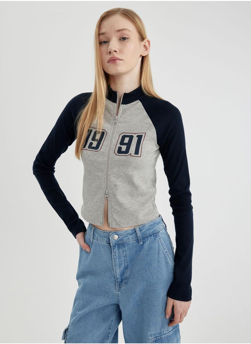 DeFacto - Slim Fit Crew Neck Camisole Cardigan - Image 1