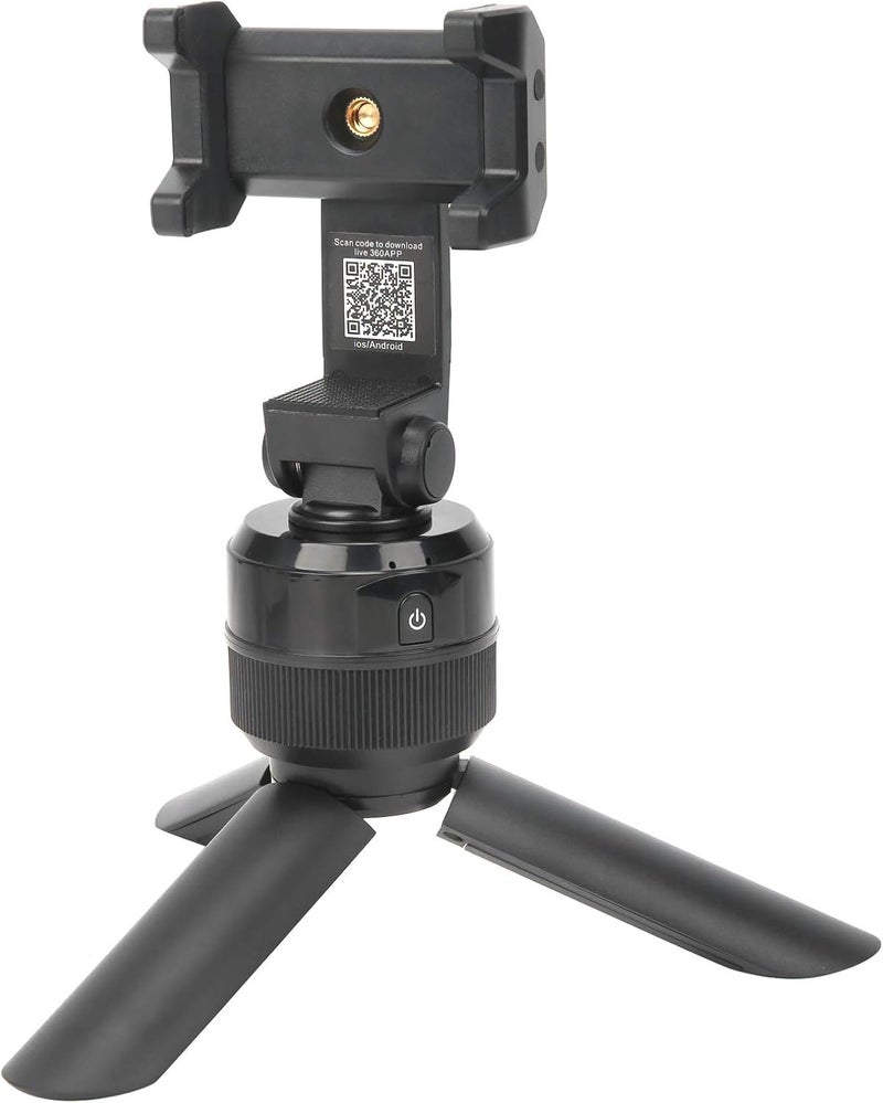 klarako Phone Tripod Lightweight Smart Tripod Stand Automatic Face Recognition 360° Horizontal Rotation Wireless Remote Shutter for Vlog Live Broadcasting - Image 1