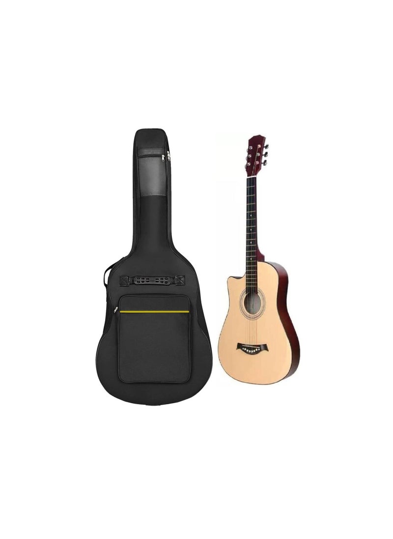 Megarya Acoustic Guitar Combo Pack Natural Guitar,Bag,Capo,Picks,Strings  - Image 2