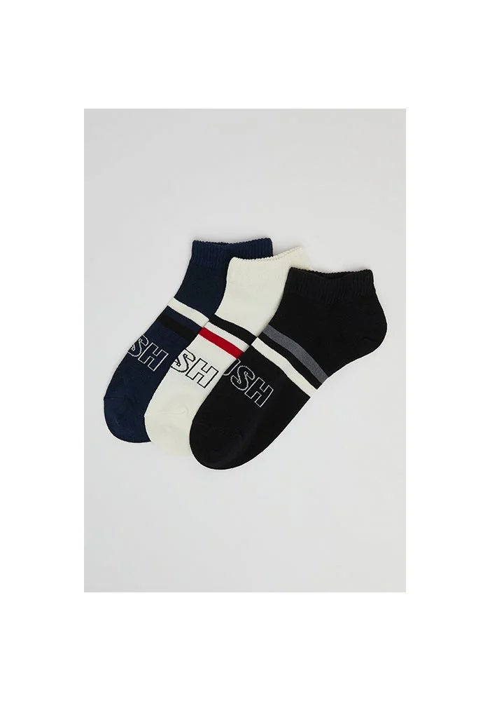 R&b 3 Pack Striped Detail Ankle Socks