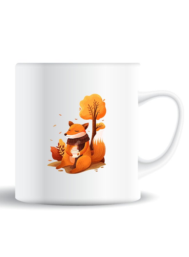 Theodor Premium Quality Two Sided Printed Coffee Mug Tea Cup Fox For Home Office, Kids Men Women - Image 1