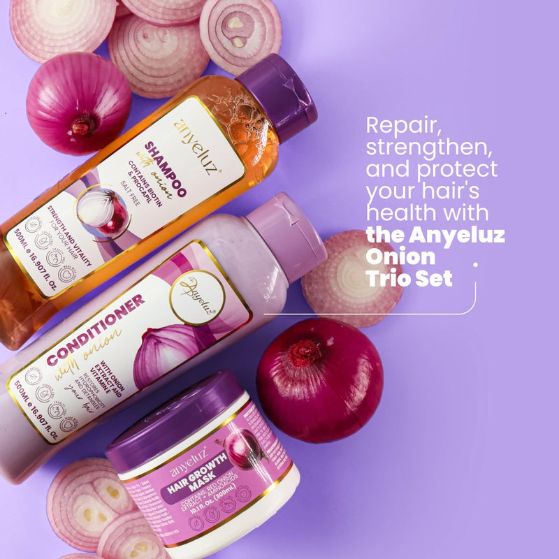 ANYELUZ Onion Hair Mask and Repair Therapy â€“ Hydration, Strengthening, and Color Protection for Healthier Hair - Image 5
