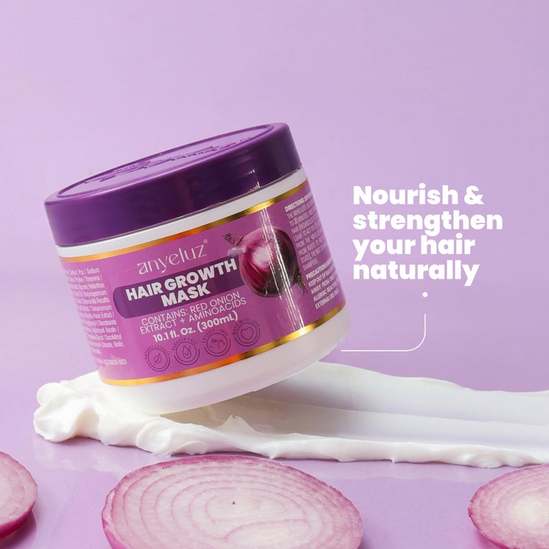 ANYELUZ Onion Hair Mask and Repair Therapy â€“ Hydration, Strengthening, and Color Protection for Healthier Hair - Image 3