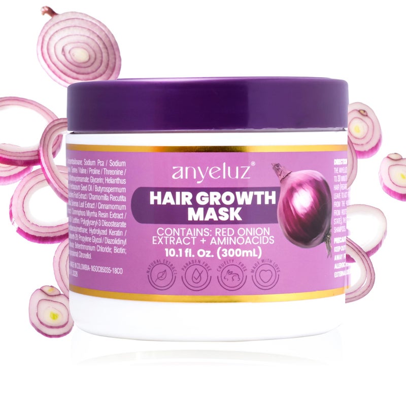 ANYELUZ Onion Hair Mask and Repair Therapy â€“ Hydration, Strengthening, and Color Protection for Healthier Hair - Image 1
