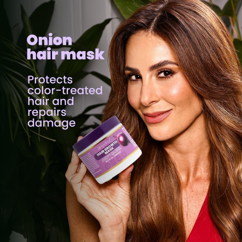ANYELUZ Onion Hair Mask and Repair Therapy â€“ Hydration, Strengthening, and Color Protection for Healthier Hair - Image 2