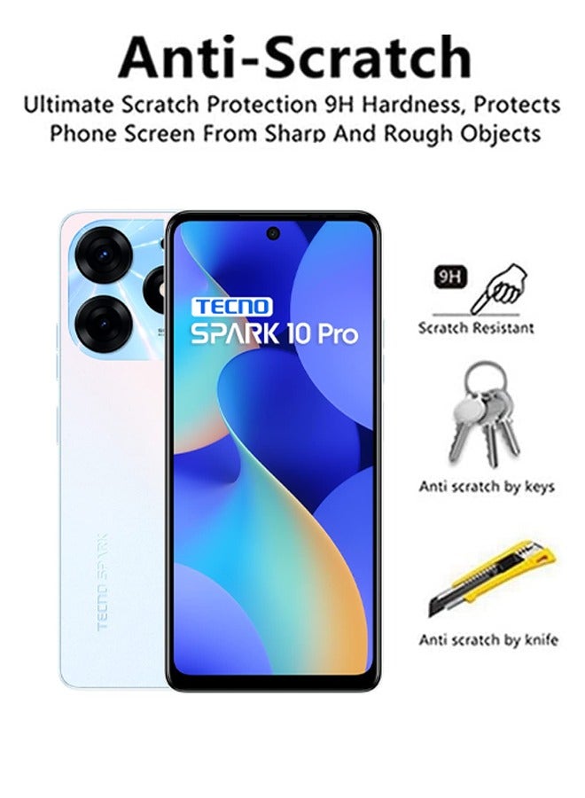 Tecno Spark 10 Pro Screen Protector – Premium Edge to Edge Tempered Glass, High Transparency, Delicate Touch, Anti-Explosion, Smooth Arc Edges, Easy Installation - Image 4