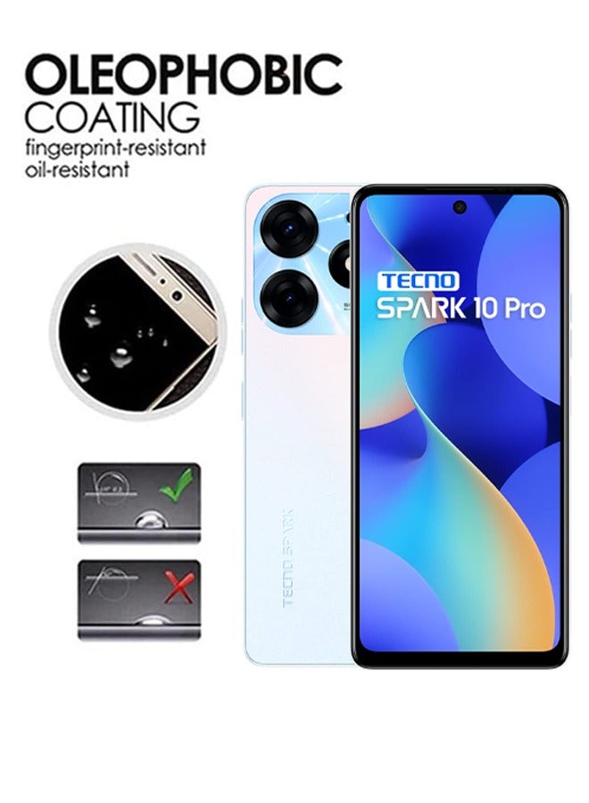 Tecno Spark 10 Pro Screen Protector – Premium Edge to Edge Tempered Glass, High Transparency, Delicate Touch, Anti-Explosion, Smooth Arc Edges, Easy Installation - Image 3