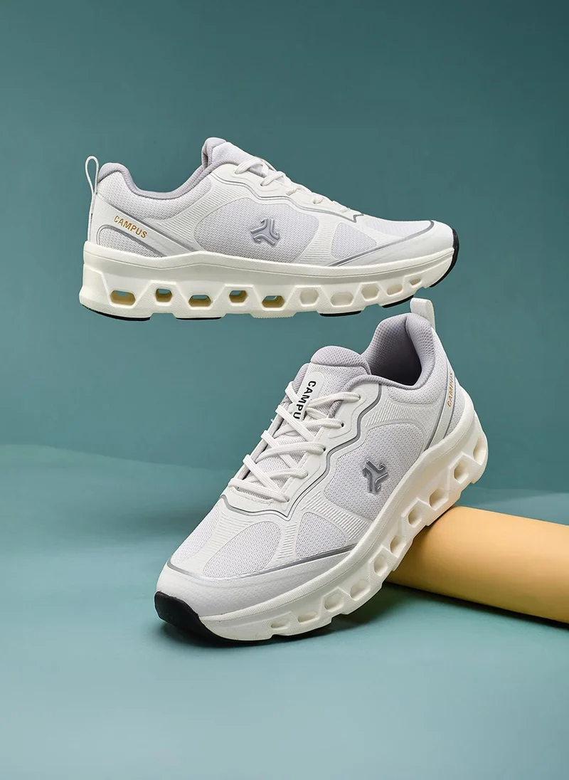 CAMPUS Men Crunk Marathon Cushion Lace-Up Running Shoes-White