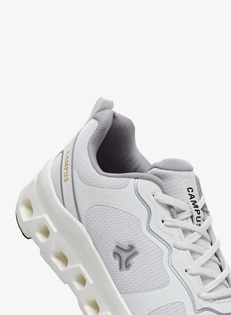 Campus White Men Crunk Marathon Cushion Lace-Up Running Shoes-White for Men | Best Price UAE