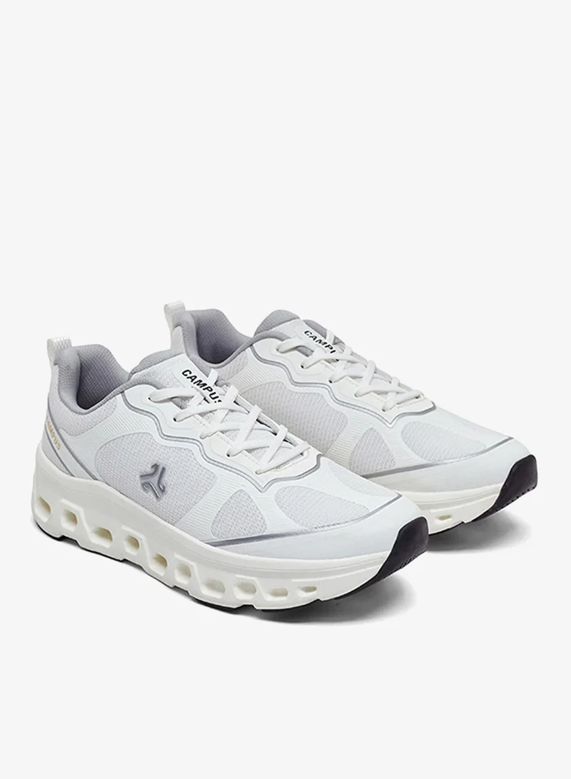 Campus White Men Crunk Marathon Cushion Lace-Up Running Shoes-White for Men | Best Price UAE