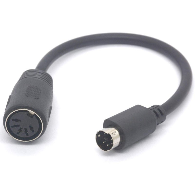 GLHONG PS/2 to at Keyboard Cable Adapter - 6 Pin Mini Din Male to 5 Pin MIDI Female Keyboard Adaptor - Image 4