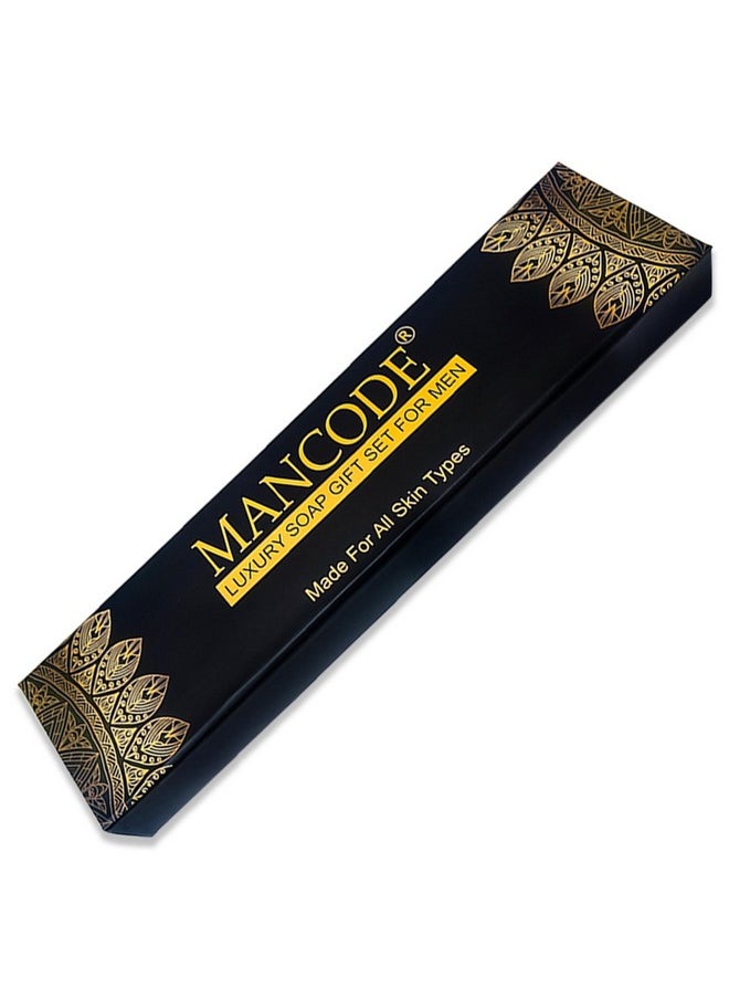 MAN CODE - Mancode Luxury Soap Gift Set For Men With Pack Of 5 Activated Charcoal Soap Bars Deep Cleansing Soap Provides Natural Glow Daily Bathing Bar Soap For Men For All Skin Types. (Pack Of 5) (625G) - Image 1