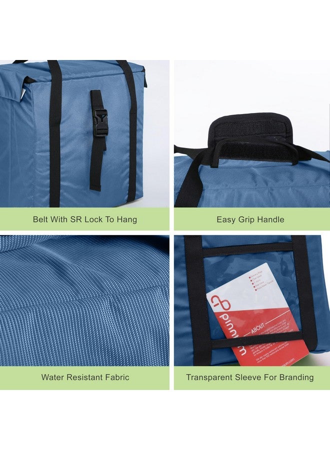 انسولار حقيبة الحليب والبقالة اليومية من Insular | لتخزين الحليب والفواكه والخضروات | يمكن إغلاقها خارج الباب (متوسطة، زرقاء داكنة) - Image 5