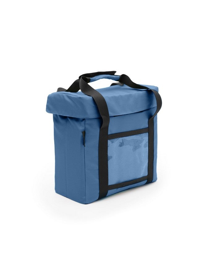 انسولار حقيبة الحليب والبقالة اليومية من Insular | لتخزين الحليب والفواكه والخضروات | يمكن إغلاقها خارج الباب (متوسطة، زرقاء داكنة) - Image 1