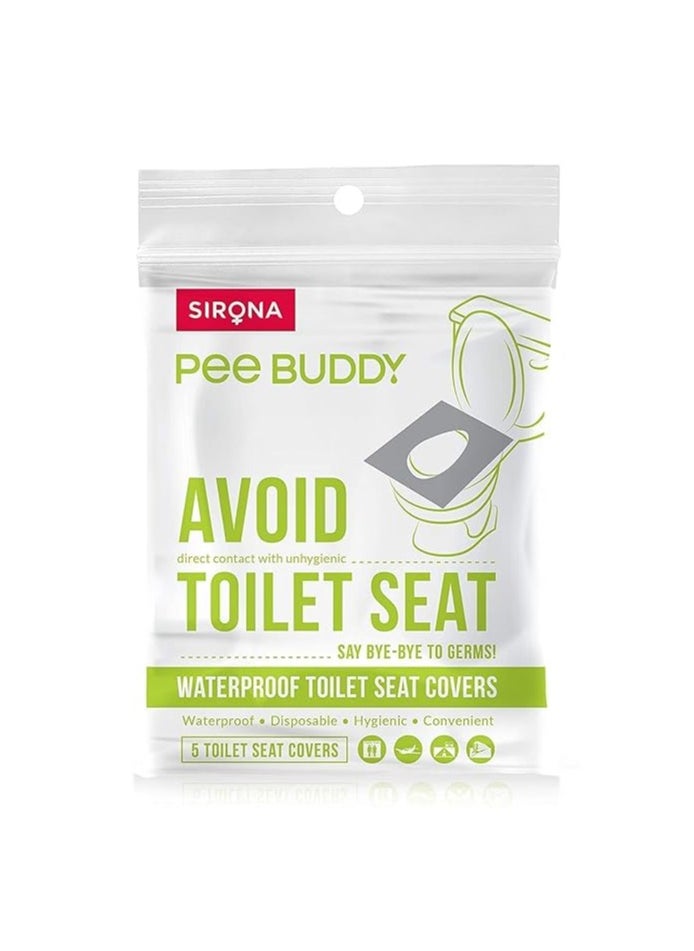 PEE BUDDY Pee Buddy Waterproof Toilet Seat Cover - 5 Sheets  - Image 1