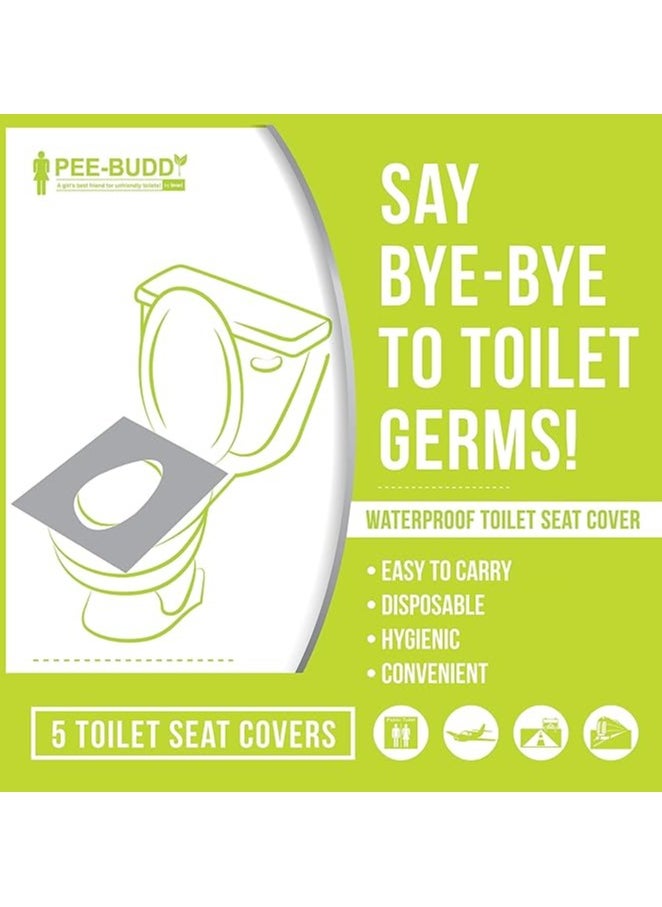 PEE BUDDY Pee Buddy Waterproof Toilet Seat Cover - 5 Sheets  - Image 3
