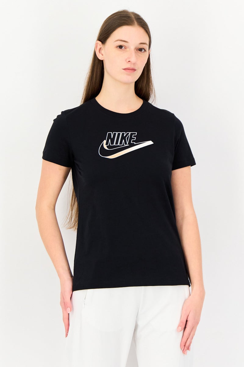Nike Women Sportswear Fit Short Sleeve Training T-shirt, Black - Image 1