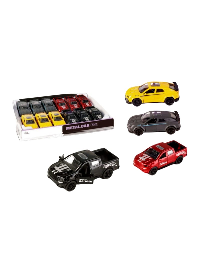 لعبة سيارة لعب للأطفال 12 قطعة